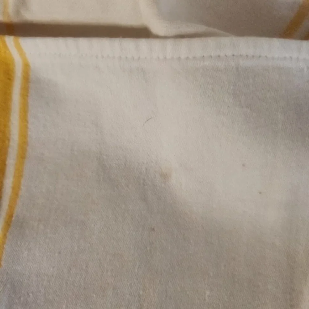 Vintage Kitchen Towels Set of 2‎ Red Yellow Fruit Stripe Farmhouse Decor